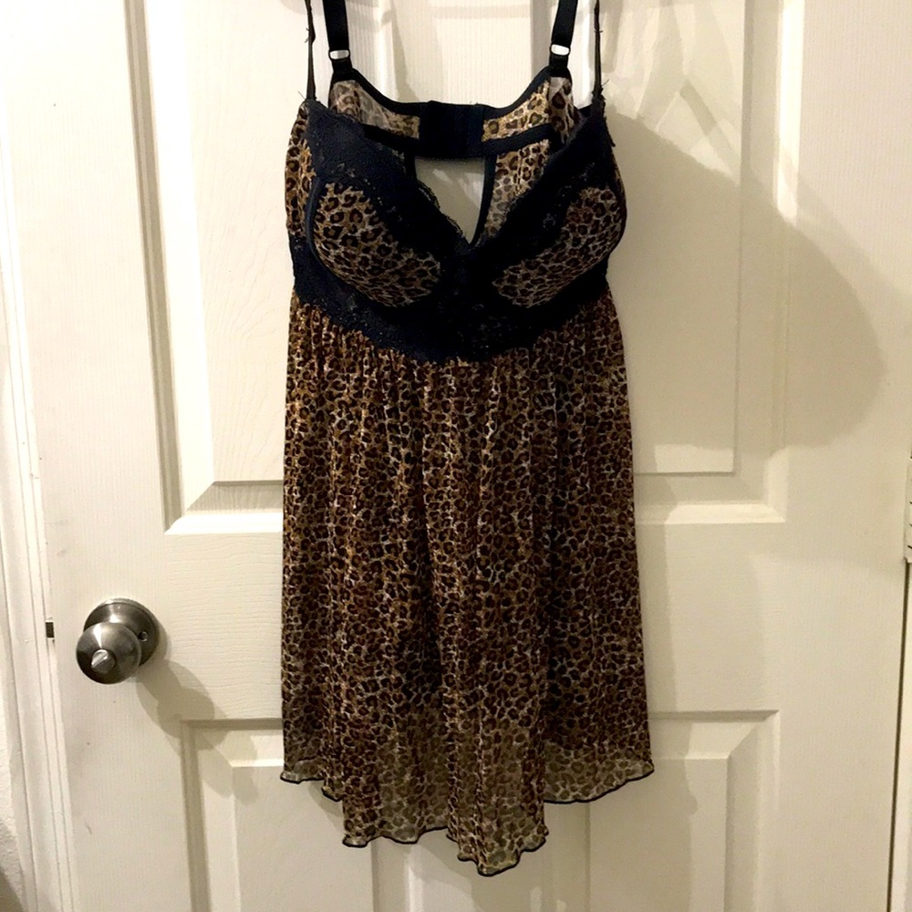 NWOT Cheetah Print Babydoll Lingerie